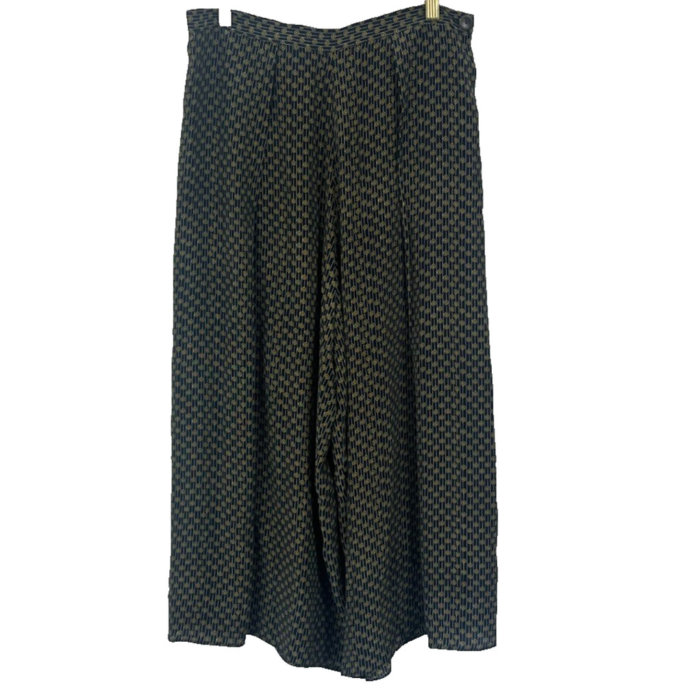 MIH Jeans Pants Women's M Geometric Wide Leg Pleated Black